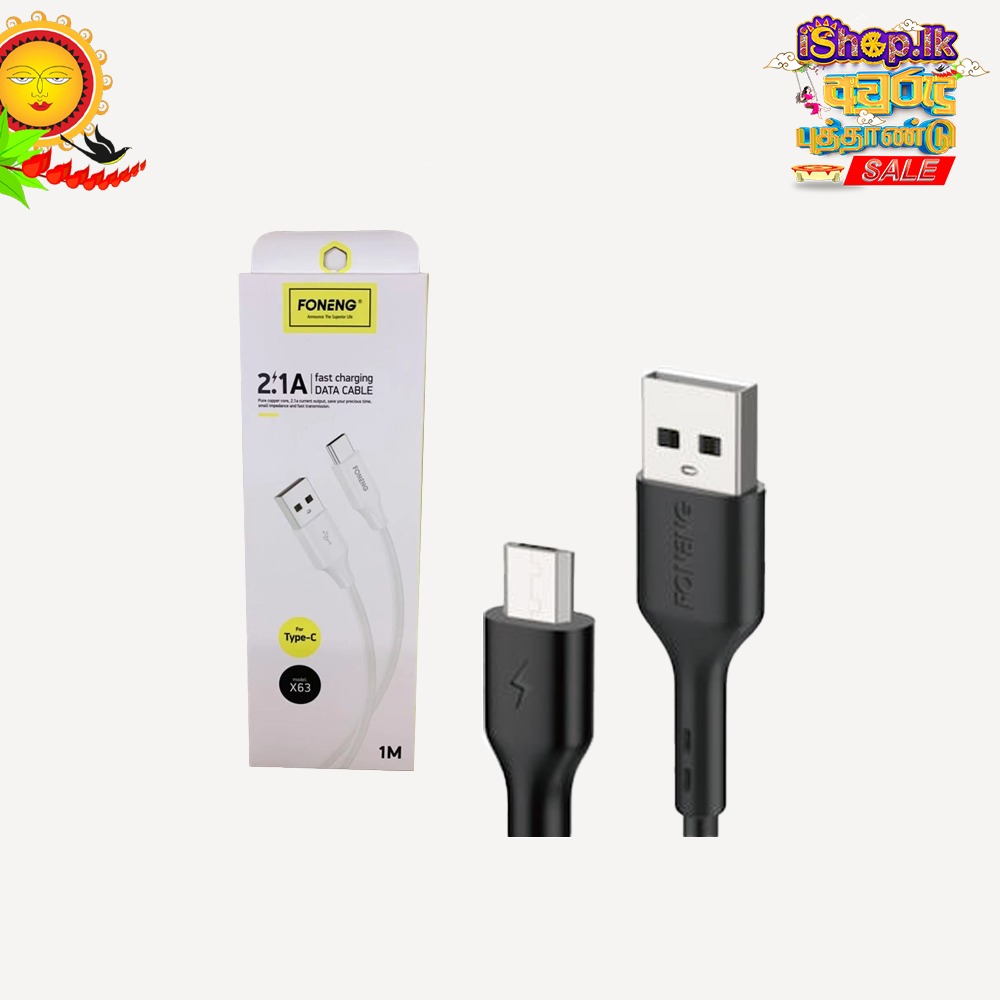Foneng Fast Charging Micro USB data cable Apple Dealers Sri lanka